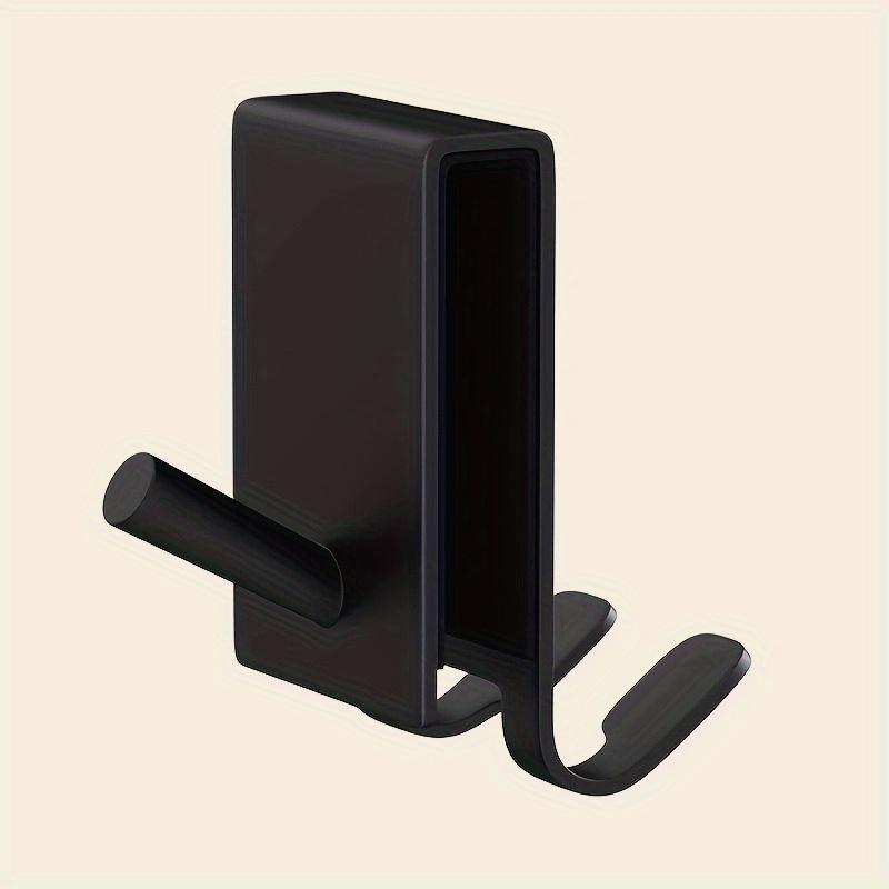 2pcs Stainless Rust-Resistant Door Mount Shower Hook Heavy-Duty Space-Saving Hanger for Clothes Coat Towel No-Tools Installation Modern Storage