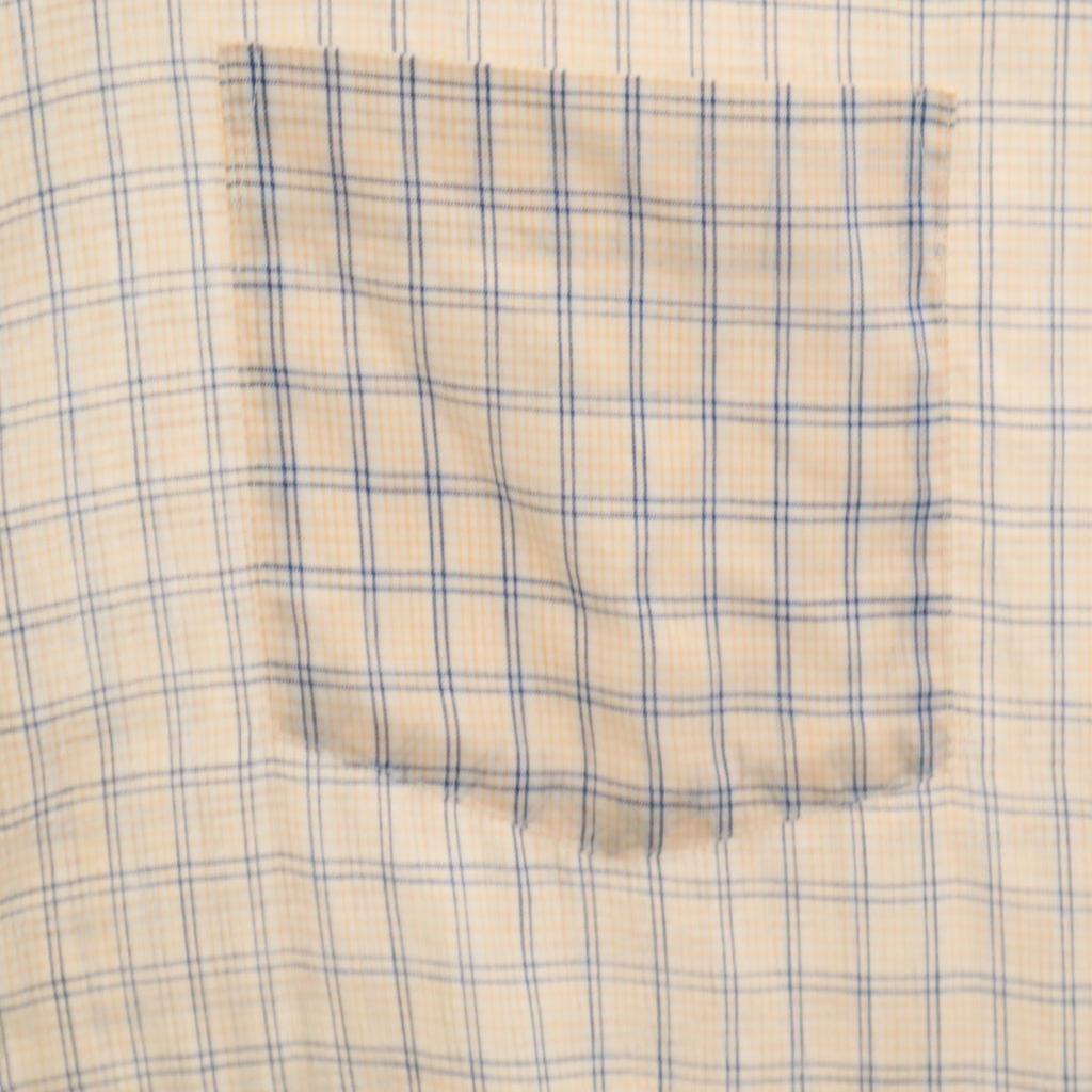 חולצת וינטג' משנות ה-70 וה-80 בדוגמת משבצות, שרוול קצר, גזרה קופסתית 161/2 לגברים, משומשת