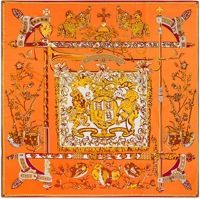 130cm*130cm Royal Chant Silk Totem Square Scarf Women's Scarves Bandana Echarpe Hiver Femme Ponchos And Capes Foulard