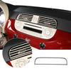 Hcilloend Carbon Fiber Air Conditioning Center Console Air Vent Panel for New Fiat 500 Air Conditioning Air Outlet Car Vent Easy Interior Custom