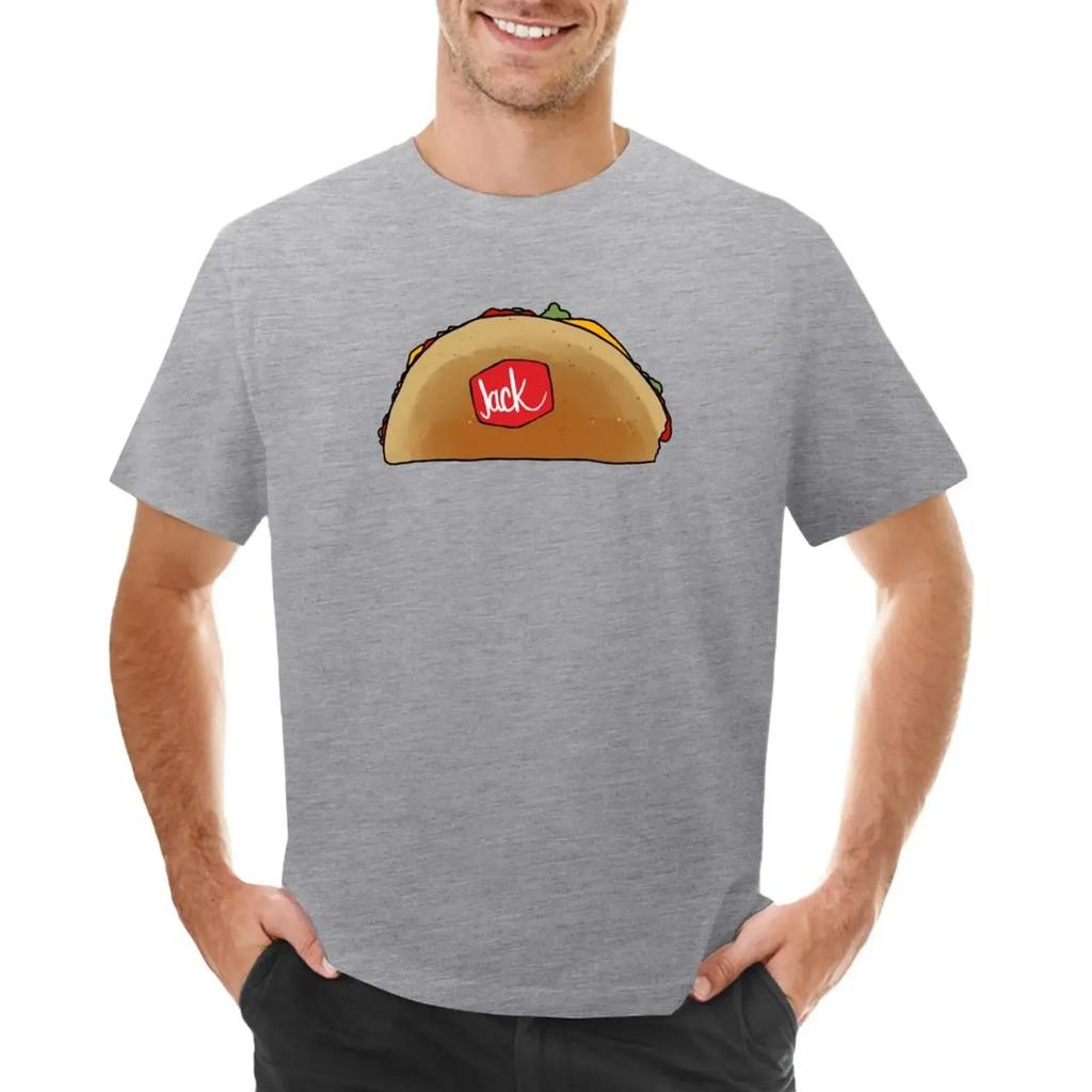 Jack In the Box Tacos TShirt Quick Drying Shirts Graphic Tees Kawaii Clothes Mens Tall T Shirts