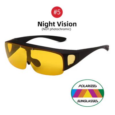 Gafas de Sol Polarizadas con Flip-Up para Usar Sobre Gafas Hombres Visión Nocturna Conducción UV400 Fotocromáticas Gafas de Pesca Gafas para Exteriores Mujeres
