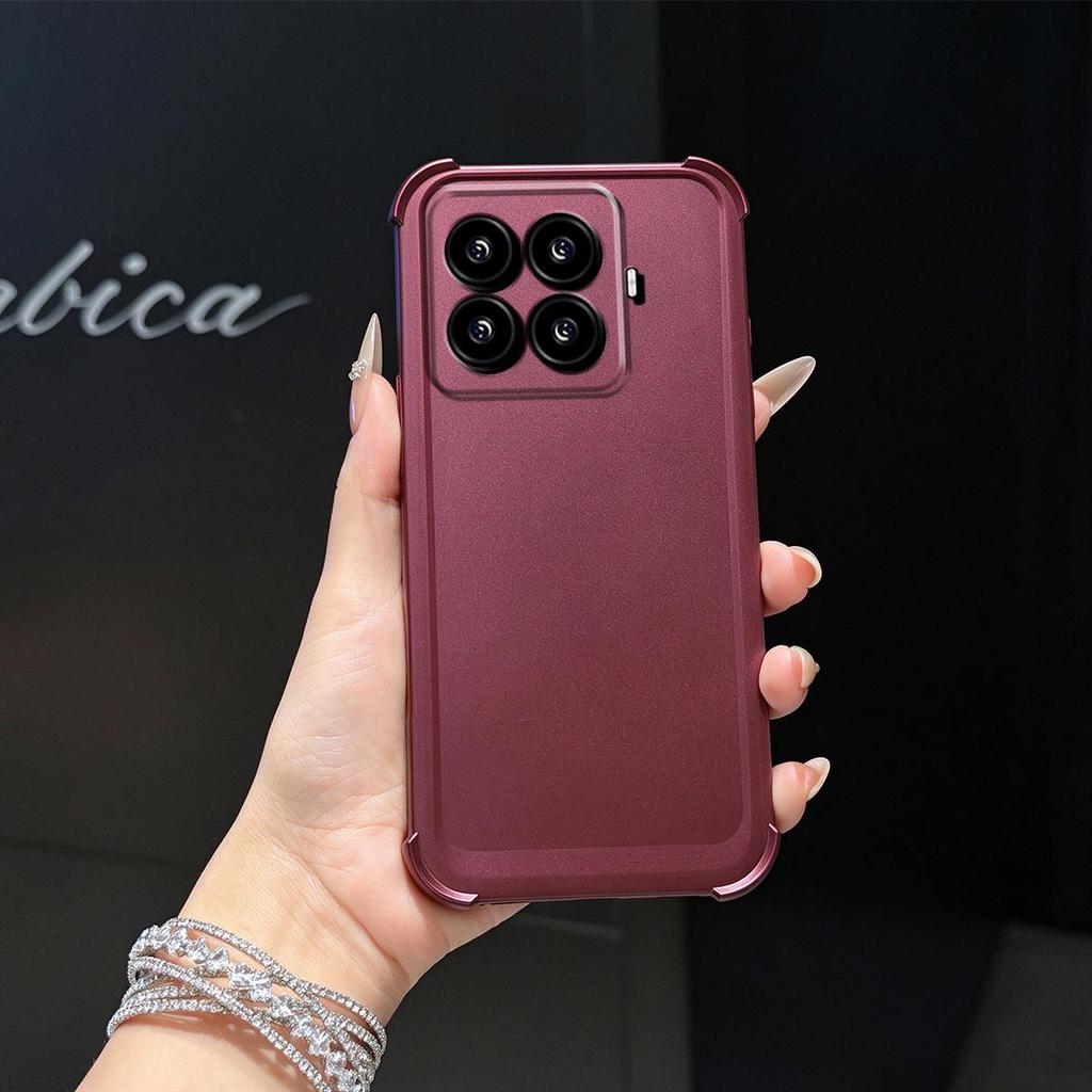 Anti-Drop Airbag Bumper Phone Case for Xiaomi 15T Pro Luxury Titanium Metallic Cover