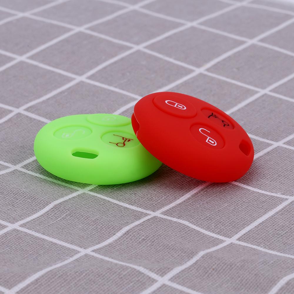 3 Buttons Silicone Remote Key Shell Fob Car Case For Mercedes Benz Smart Fortwo 450 Forfour Roadster City-Coupe Car Styling