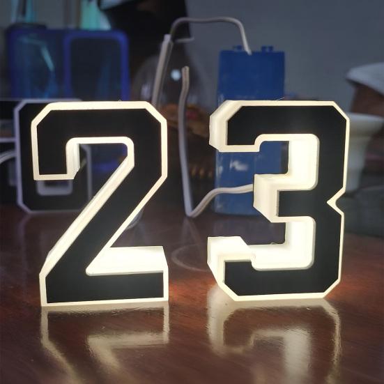 LED House Number Waterproof Acrylic Illuminated Home Address Number Modern Lighted House Number for Outside Yard Shop