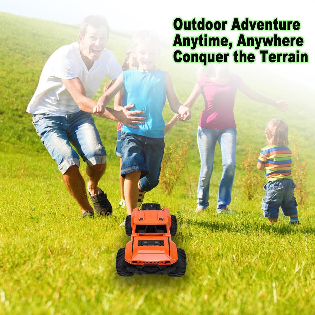 1 16 2.4G RC Truck, Remote Control Crawler, All Terrain Vehicle, 4WD Off Road Car with LED Lights, 30M Range Remote, 25
