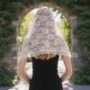 Rose Mantilla Veil Romantic Head Covering Fashion Accessory Women Scarf  Chapel Service