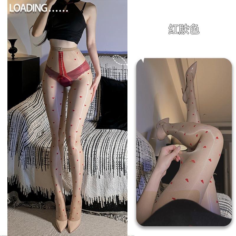 Pure desire spice girl high sense aurora shiny open stockings sexy black silk ultra-thin sex stockings women