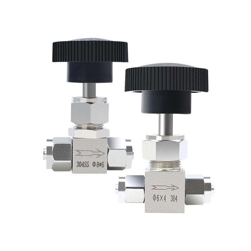 6 8 10 12 mm 1/4" 3/8" 1/2" Pollici Tubo Rapido a Svitare Valvola ad Ago in Acciaio Inossidabile 304 Controllo Flusso Aria Acqua Olio