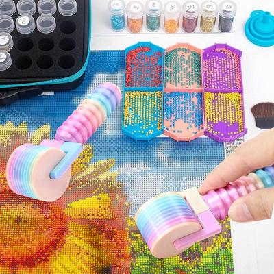 Diamond Art Roller Efficient Pressing Roller Rhinestone Embroidery Easy-Grip Hand Roller Detachable DIY Craft Tools