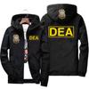 DEA Logo Zippered Jacket Men's Oversized Casual Jacket Chaquetas Hombre 7XL Windbreaker Harajuku Street Clothing
