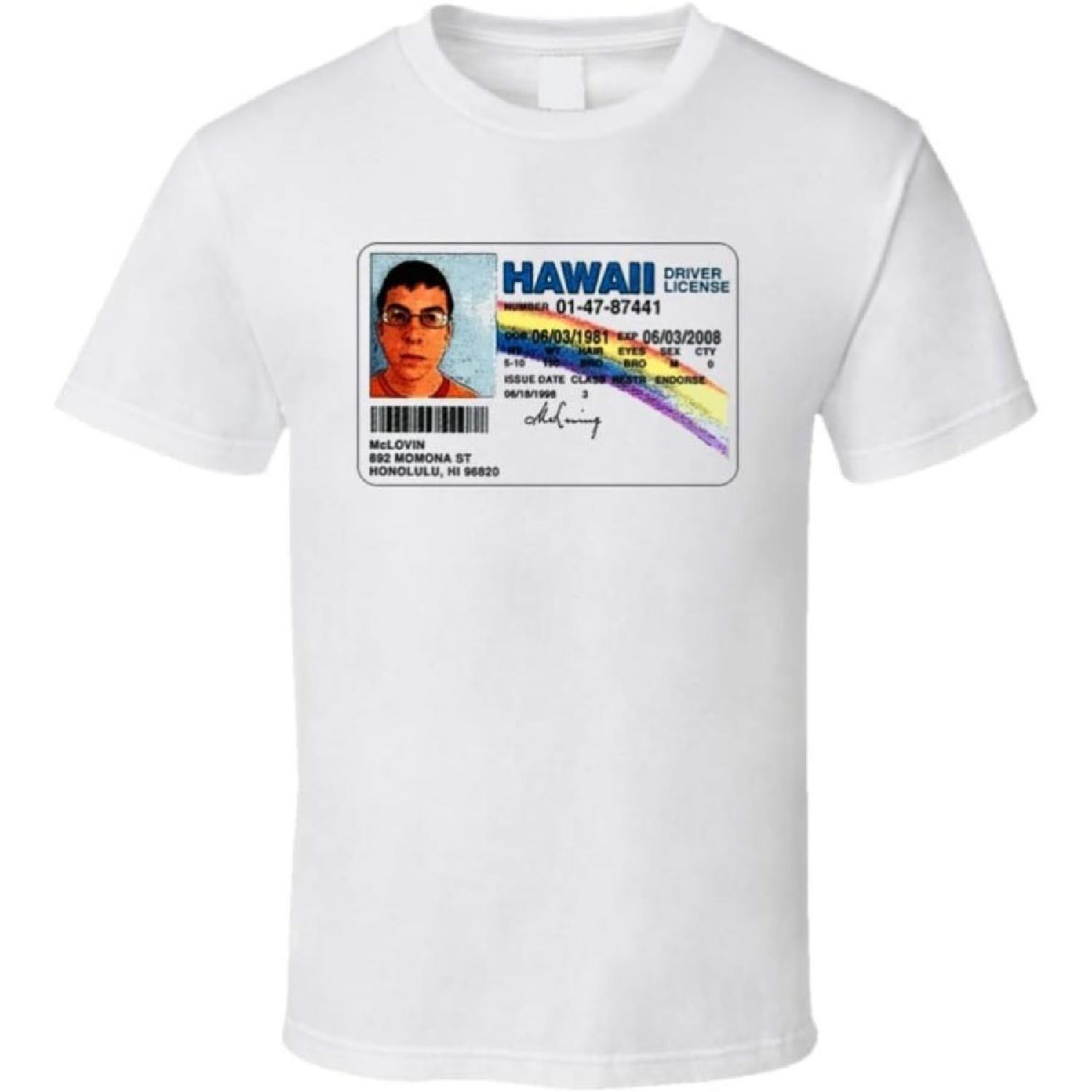 McLovin Superbad Футболка с ID из фильма L Белый S