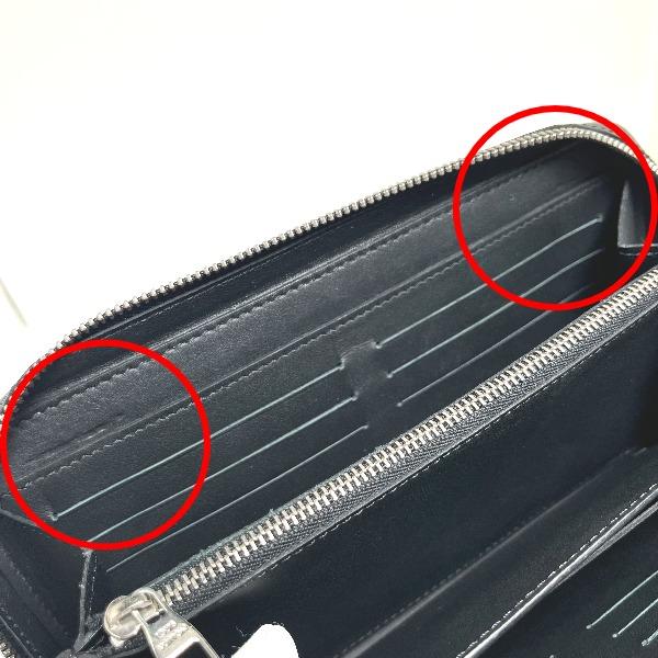 LOUIS VUITTON Damier Cobalt Zippy XL N41590 business bag Wallet Black Used