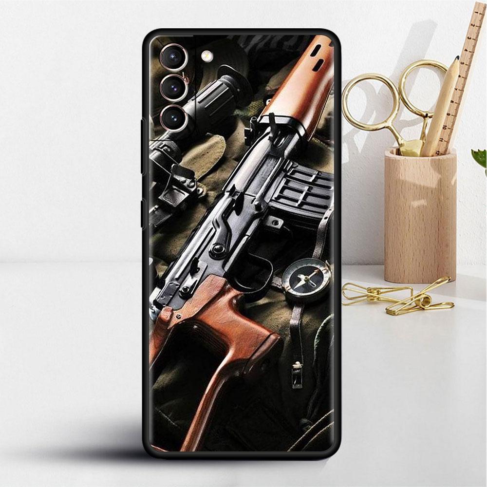 

Мягкий чехол для пистолета AK47 с пулями для Samsung Galaxy S22 S20 FE S21 S10 S9 Plus S8 Note 20 Ultra 10 Lite, чехол для телефона Samsung S22 5G