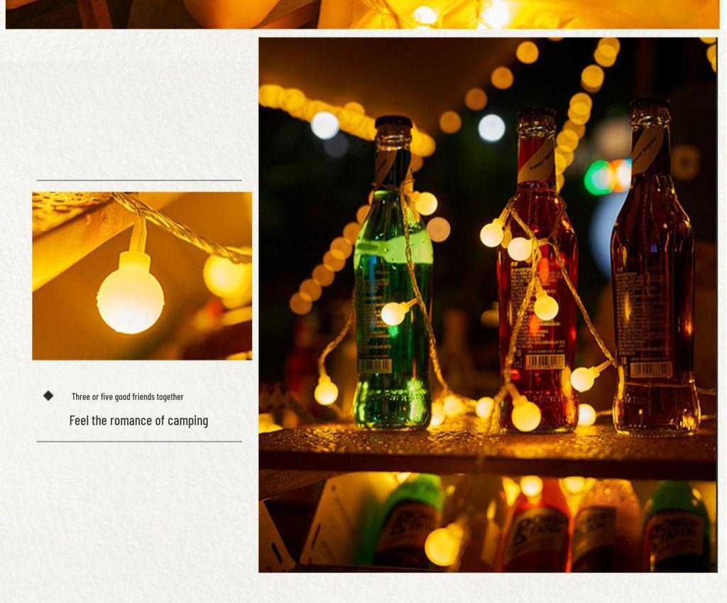 Canopy Tent Solar LED Star Lights for Outdoor Camping & Holiday Decorations