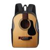 Guitar Printing Single Layer Backpack for Boy and Girls Best Gifts 2D Flat Cartoon School Bags for Children