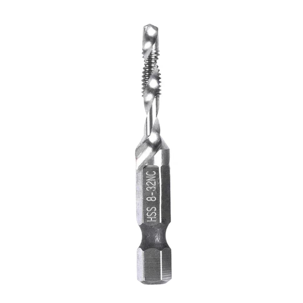 Compound Deburring Drill and Tap Bit Set High Speed Steel Quick Replacement Step Processing Rustproof Suitable for Aluminum