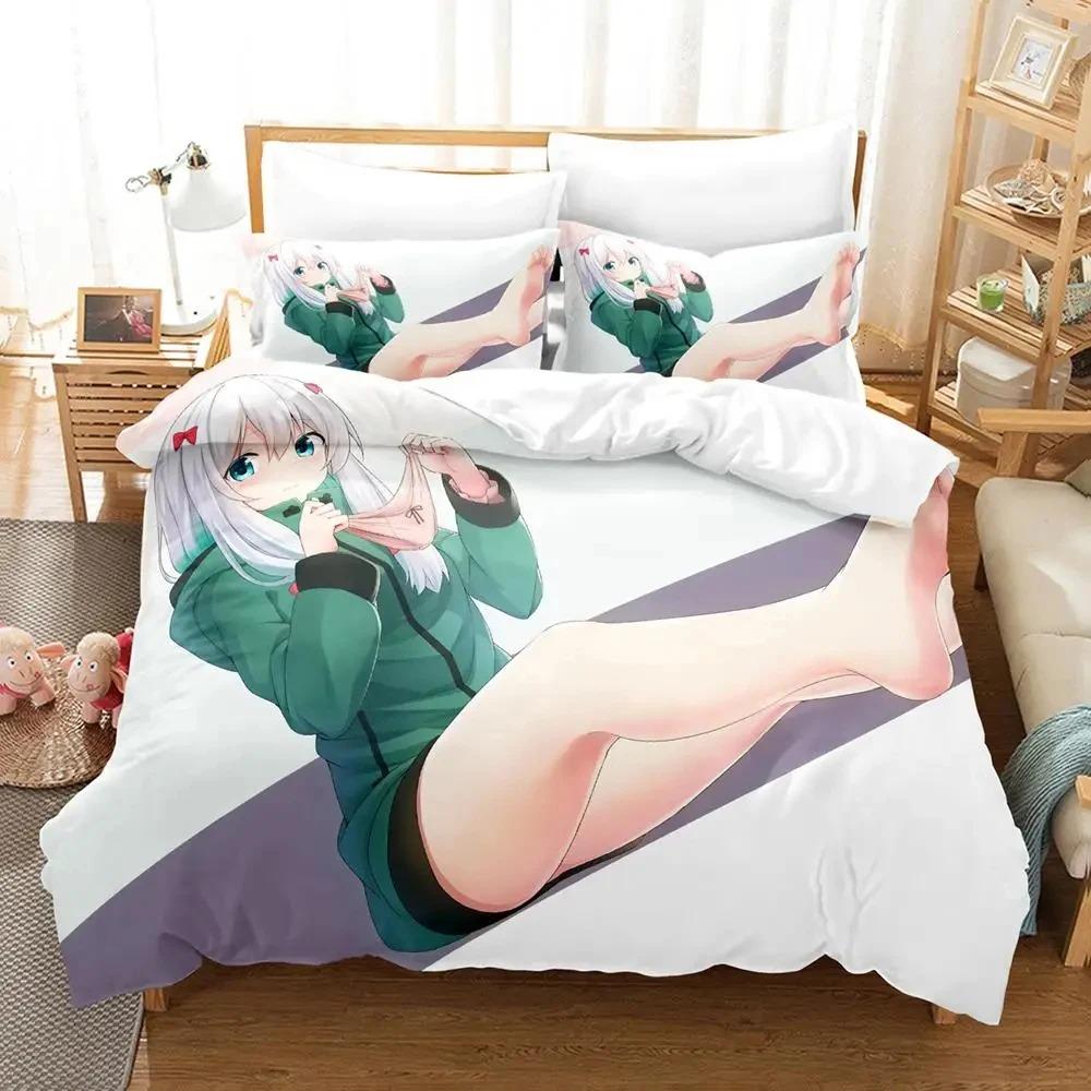 Anime Sagiri Izumi Eromanga Sensei Bedding Set Duvet Cover Bed Set Quilt Cover Pillowcase Comforter King Queen Size
