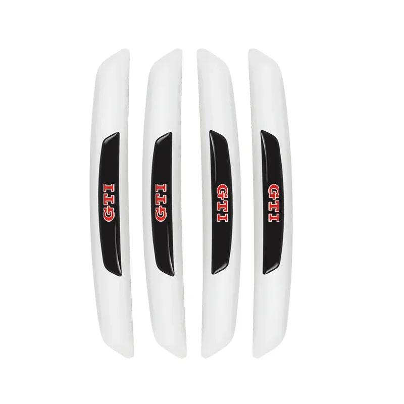 New 4Pcs Car Door Rearview Mirror Anti-Collision Strip Stickers Accessories For GTI Volkswagen R-Line Golf Passat R GTD CC