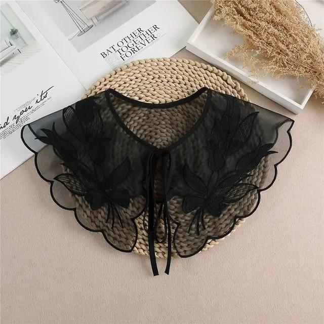 Sommer Fliege Schal Weiß Falsche Kragen für Damen Abnehmbares Kleid Abnehmbarer Kragen Wickelschal Falscher Kragen Deko