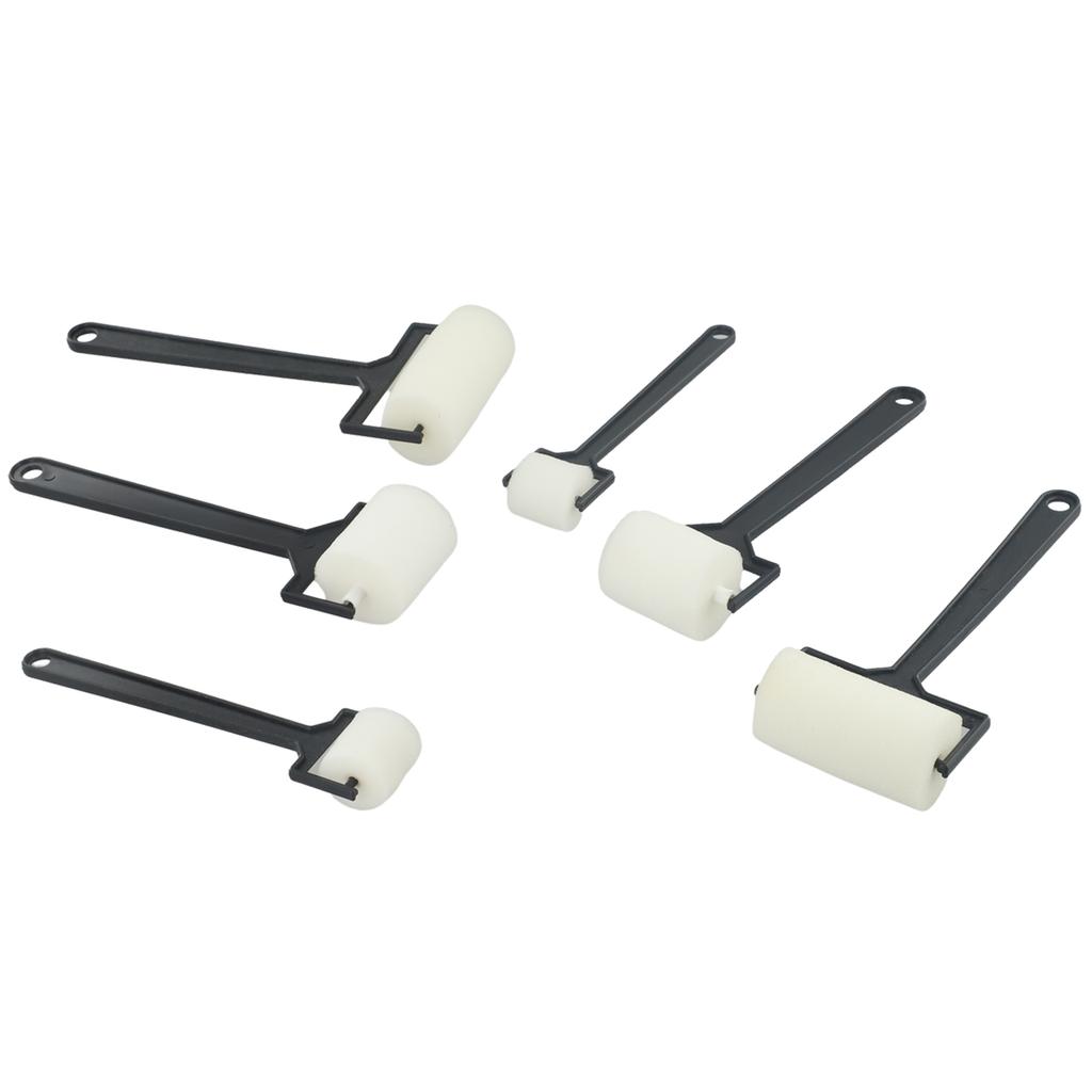 Sponge Paint Roller Brush Craft Tool Paint Roller Brush Roller Brush Sponge Brush Plastic White Sponge Lightweight