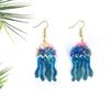 Glossy Shiny Earring Silicone Mould with Hole Jellyfish Shape Dangle Earring Epoxy Casting Mold for DIY Earrings Decor