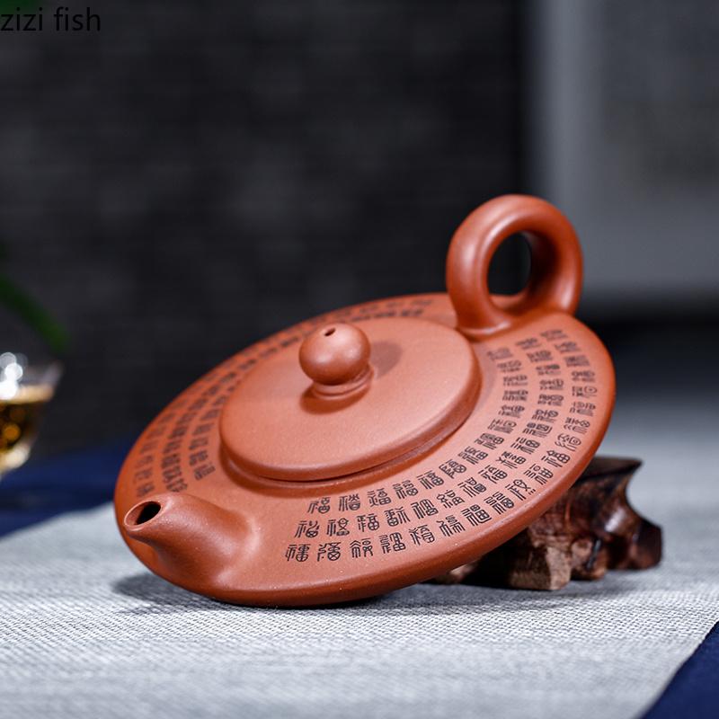 140ml China Yixing Zisha Teapot Purple Clay Pot Home Handmade Kettle Teaware Purple Clay Teapot Tea Utensils Tea Making Tools