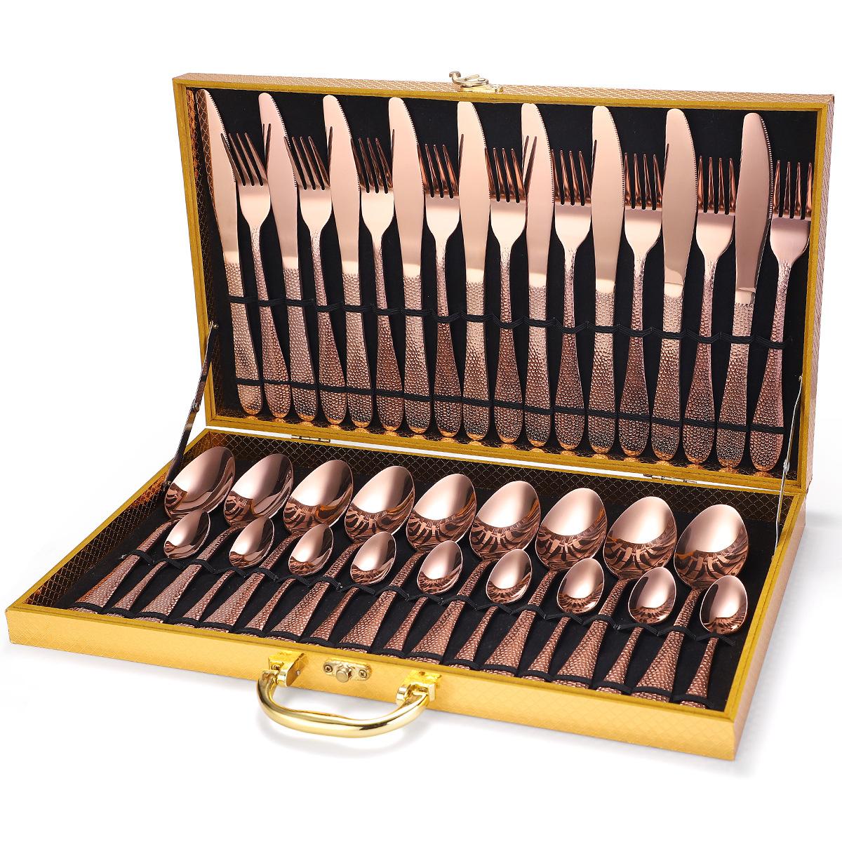 

Набор столовых приборов из нержавеющей стали, 16/24/36 предметов, домашний нож, вилка и ложка для западной кухни, подарочная коробка