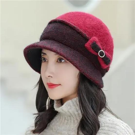 WTEMPO Winter Hats for Women Lined with Fleece Warm Knitted Woolen Autumn Winter Thickened Hats Cold-proof Elderly Mothers