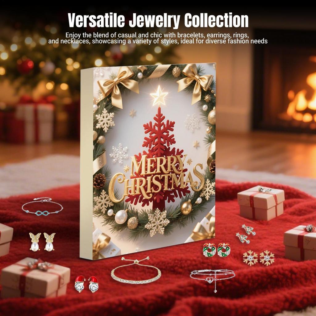Christmas Countdown Calendar Advent Day Calendar Beaded Bracelet DIY Bracelet Countdown Calendar Girl Gift 24pcs Kids Toys