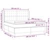 Vidaxl Letto Continentale Con Materasso, Taupe, Tessuto, 180X200 Cm