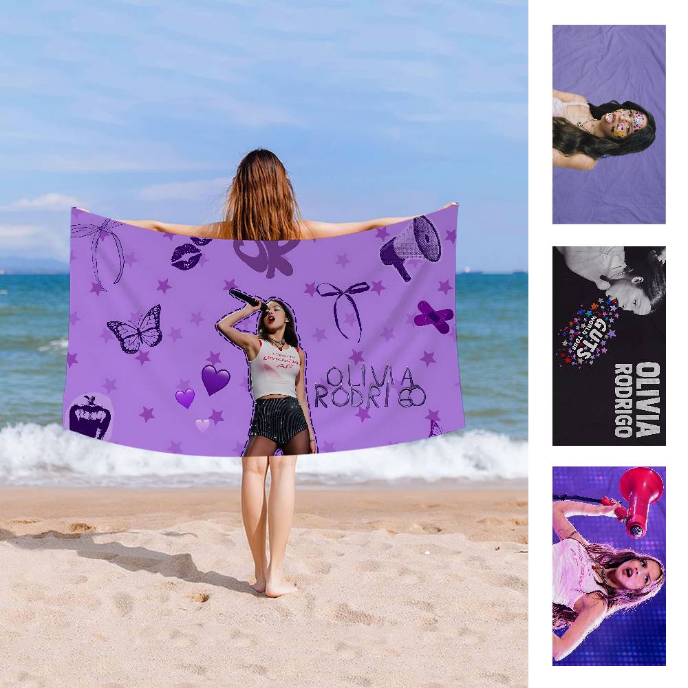 Shanika Chen Girls Singer O-Olivia R-Rodrigo Beach Towel Colorful Bath Towels Microfiber Quick Dry Sand Free Beach Yoga Spa Gym Pool