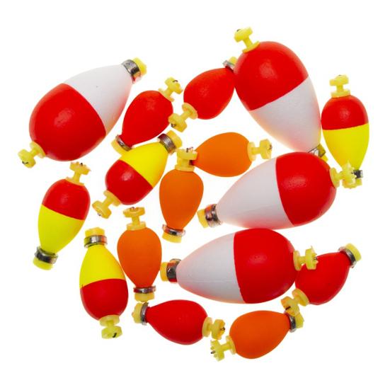 10/16Pcs EPS Foam Fishing Float with Weights Long Casting Lightweight High Visibility Buoyancy Ball Buoy Bobber Float Saltwater Freshwater
