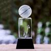 Customized Crystal Sculpture Trophy, Sports, Volleyball, Tennis, Badminton, Golf Games, Competition Awards, Home Decor