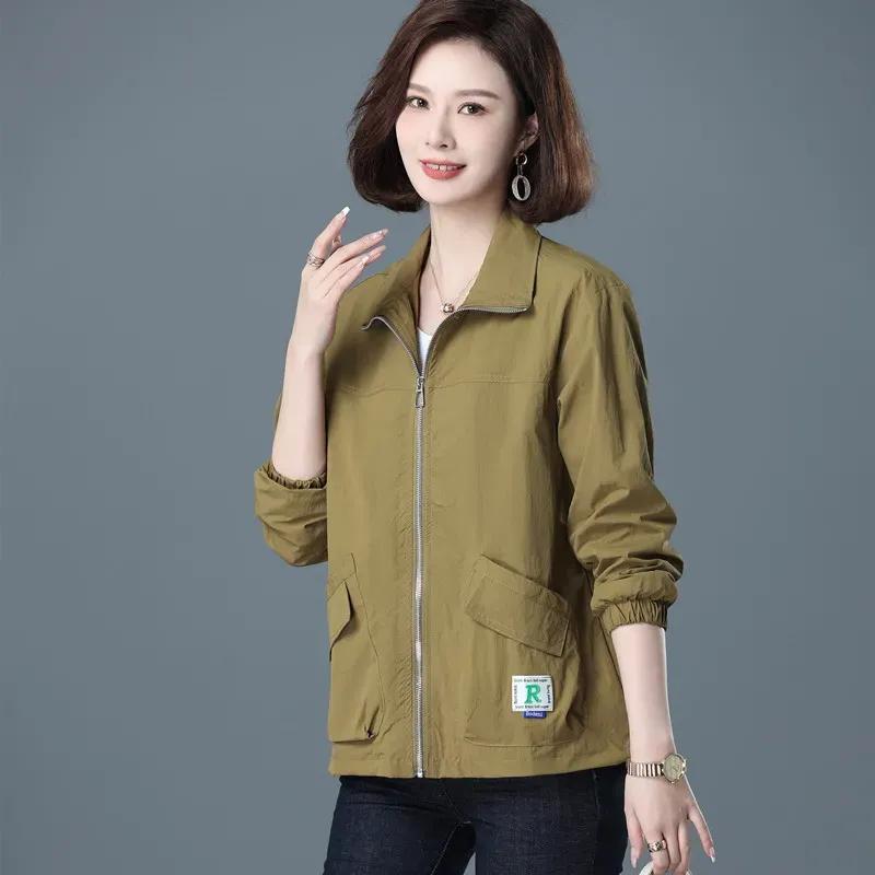 

Double-layer Short Jacket Women s Spring and Autumn Loose Plus Size Long-sleeved Blouse Cardigan Jacket Jacket M хакі