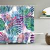 Colorful Trees Flower Palm Sunflower Bathroom Curtain Waterproof Polyester Shower Curtain Bath Curtain For Bathroom With Hooks