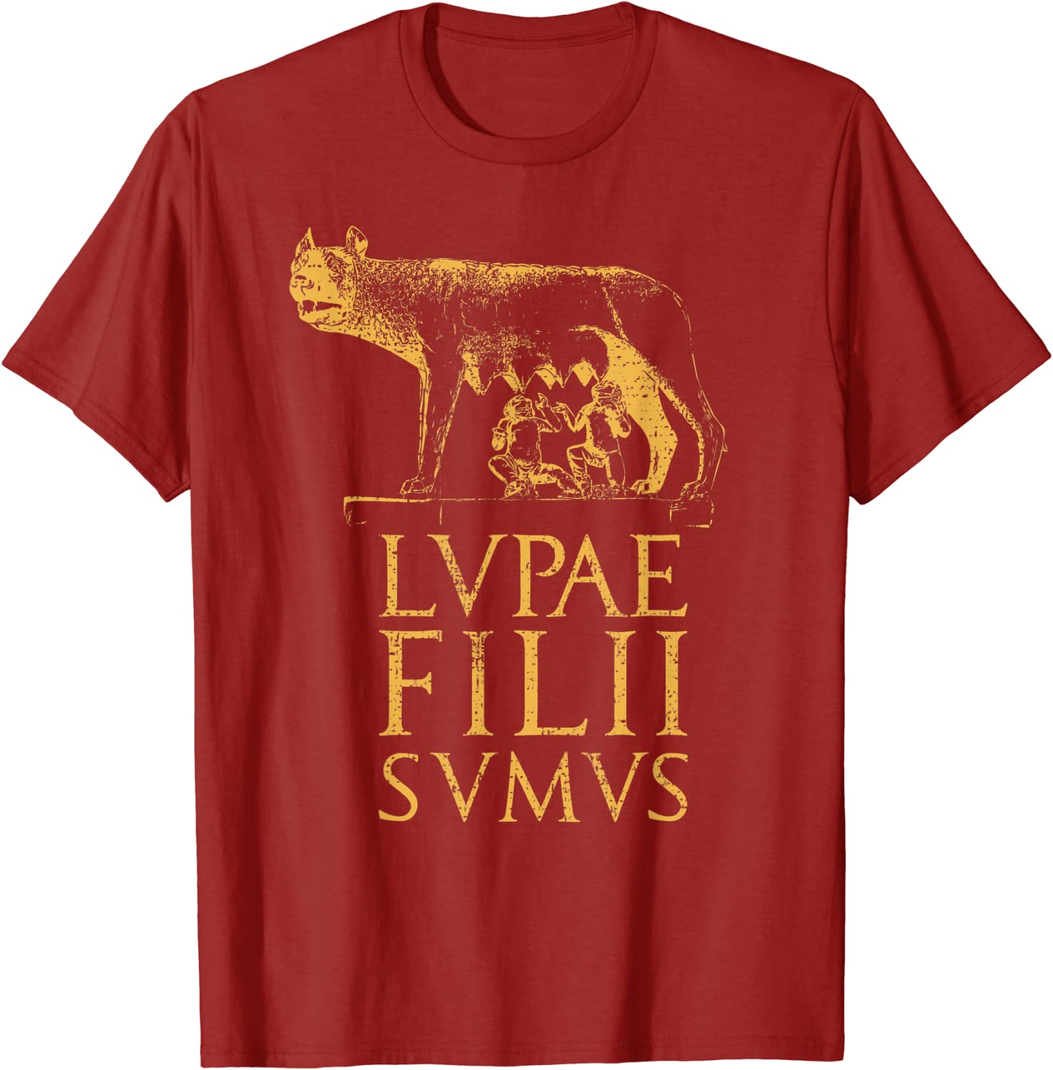 

Roman Wolf Ancient Rome Roman Empire Quote Men T-Shirt Short Sleeve Casual 100% Cotton O-Neck Summer Shirt S