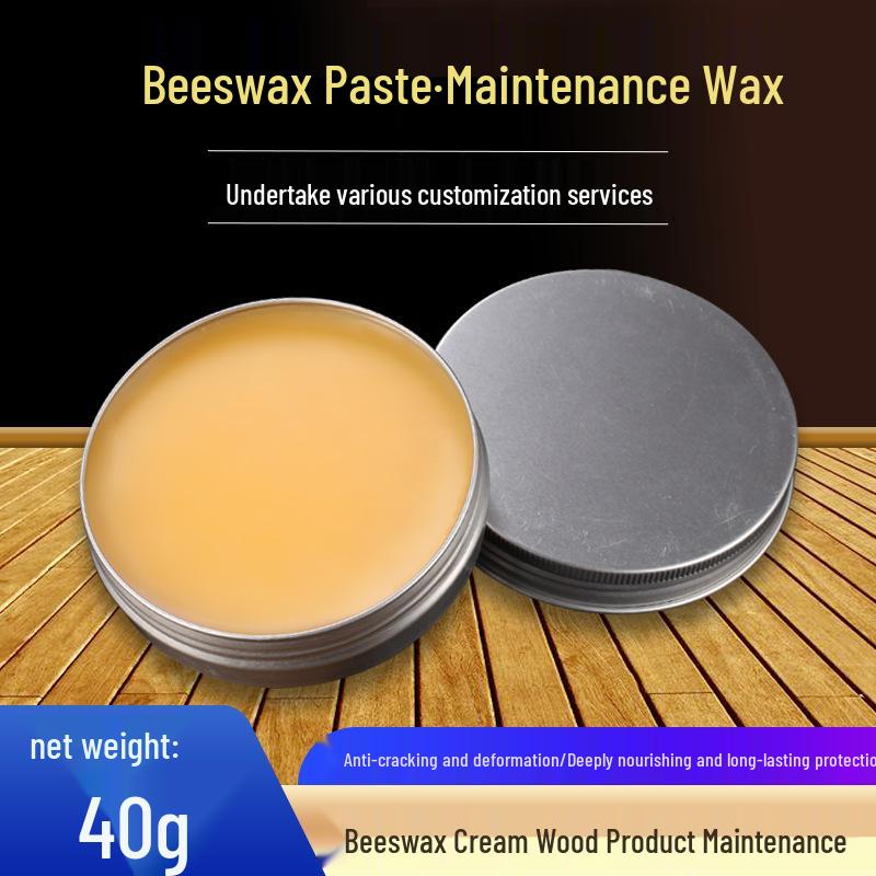 40g Natural Beeswax Paste for Solid Wood Flooring & Furniture - Rosewood Maintenance Oil, Customizable