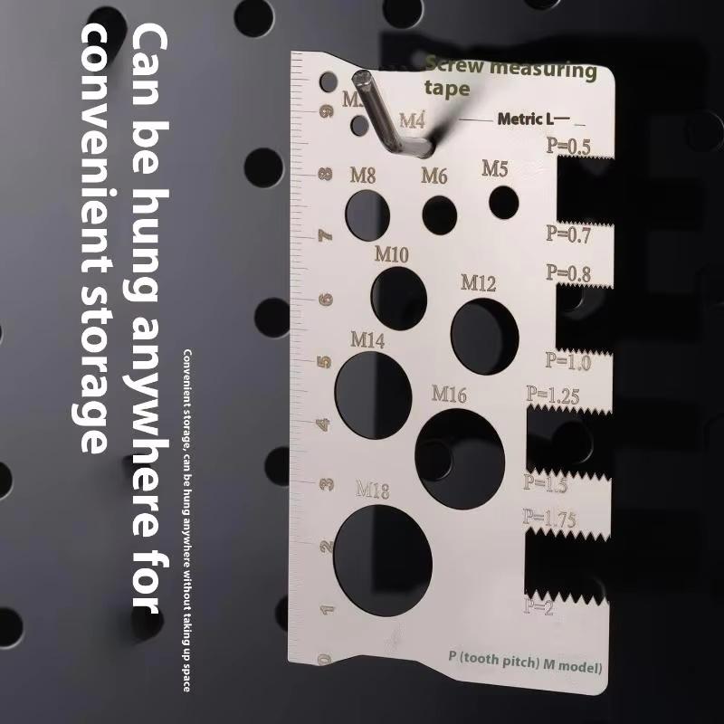New Screw Thread Pitch Gauge Ruler Measuring Tool Bolt Nut Metric Machining Threads Screw Cutting Gauge Angle Model Measuring