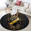 Custom Name AIK Round Area Rug,Carpet Rug for Living Room Bedroom Sofa Playroom Decor,Non-slip Floor Mat