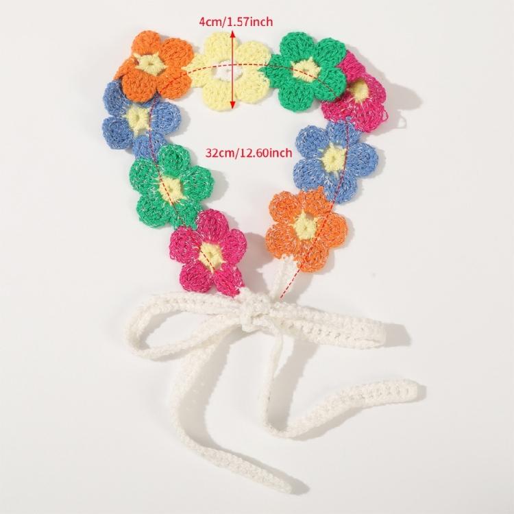 Soft Knitted Flower Hairband Adjustable Headwrap For Sensitive Scalp Beach Wedding Or Daily Use