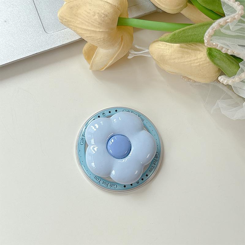 Solid Color Hyunya Wind Flower Mobile Phone Airbag Bracket Magnetic Suction Magsafe Stable Telescopic Desktop Watching Drama Support