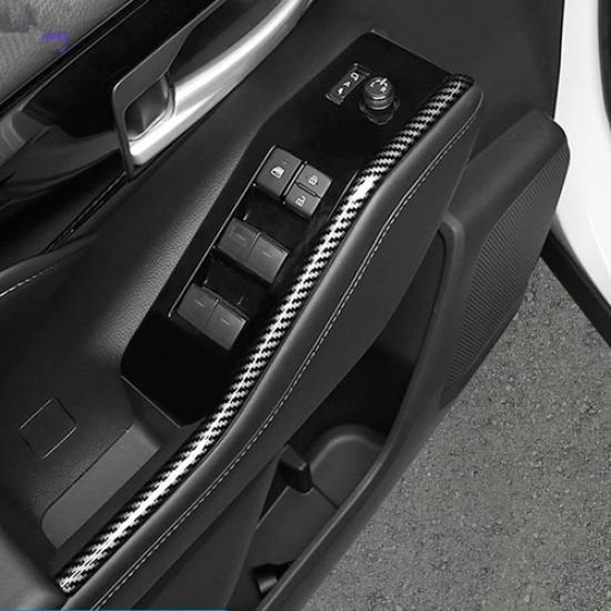 Carbon Fiber Car window Lift Switch Panel Trim For Toyota Highlander -2025
