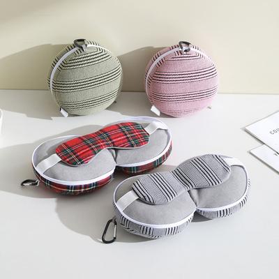 Poduszka pod kark 2 w 1 Podróżna poduszka pod kark z maską na oczy Zapinana na zamek Przenośna poduszka podpierająca kark Redukuje napięcie karku podczas podróży samochodowych i długich lotów