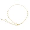 Waterproof 18k Gold Plated Y Shaped Stainless Steel Necklace Fashion Layered Chain Pendants Necklaces for Women