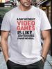 Men'S Round Neck T-Shirt with a Video Game Print