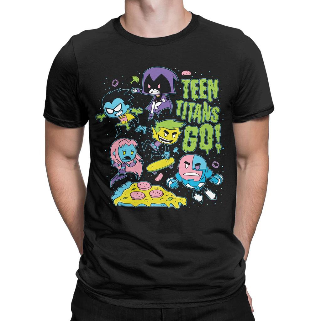 Teen Titans Go Gnarly 90's Pizza Graphic T-Shirts for Men Women  Unique Cotton Tees O Neck T Shirt Gift Idea Clothing