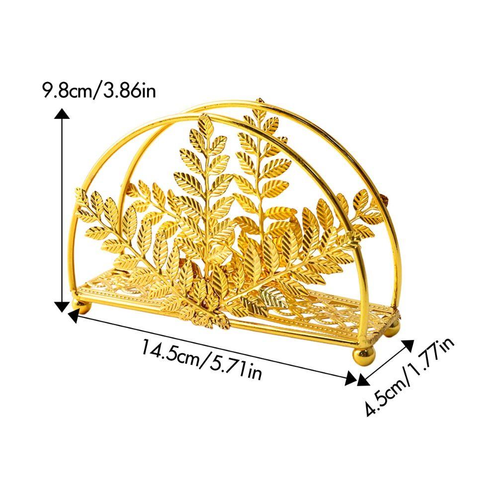Hollowed-out Design Metal Napkin Holders Flowers&Leaves Tissue Storage Rack  Countertops