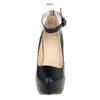 Women Pumps 14cm Sexy Concise Buckle Supper High Heels Fashion Ankle Strap Patent Leather Red Wedding Shoes Shoe
