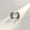 Hip-hop Copper Opening Adjustable Ring Female Finger Ring Korean Style Ring Rhinestone Ring